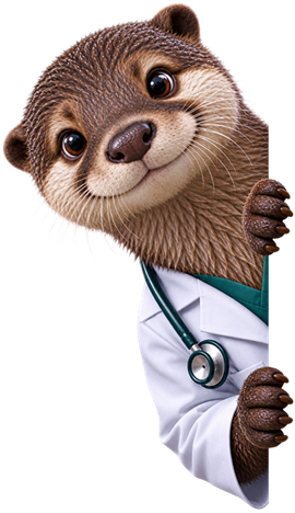 Nutria asomándose de lado